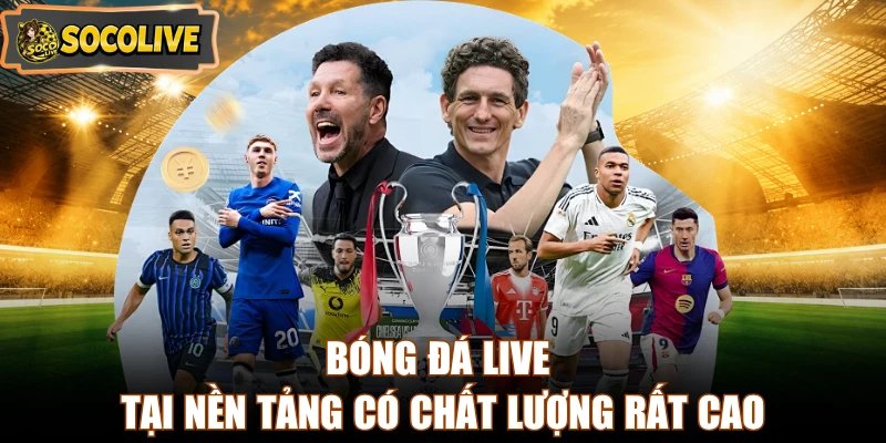 Bóng đá live tại nền tảng có chất lượng rất cao