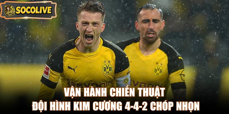 Vận hành chiến thuật đội hình kim cương 4-4-2 chóp nhọn